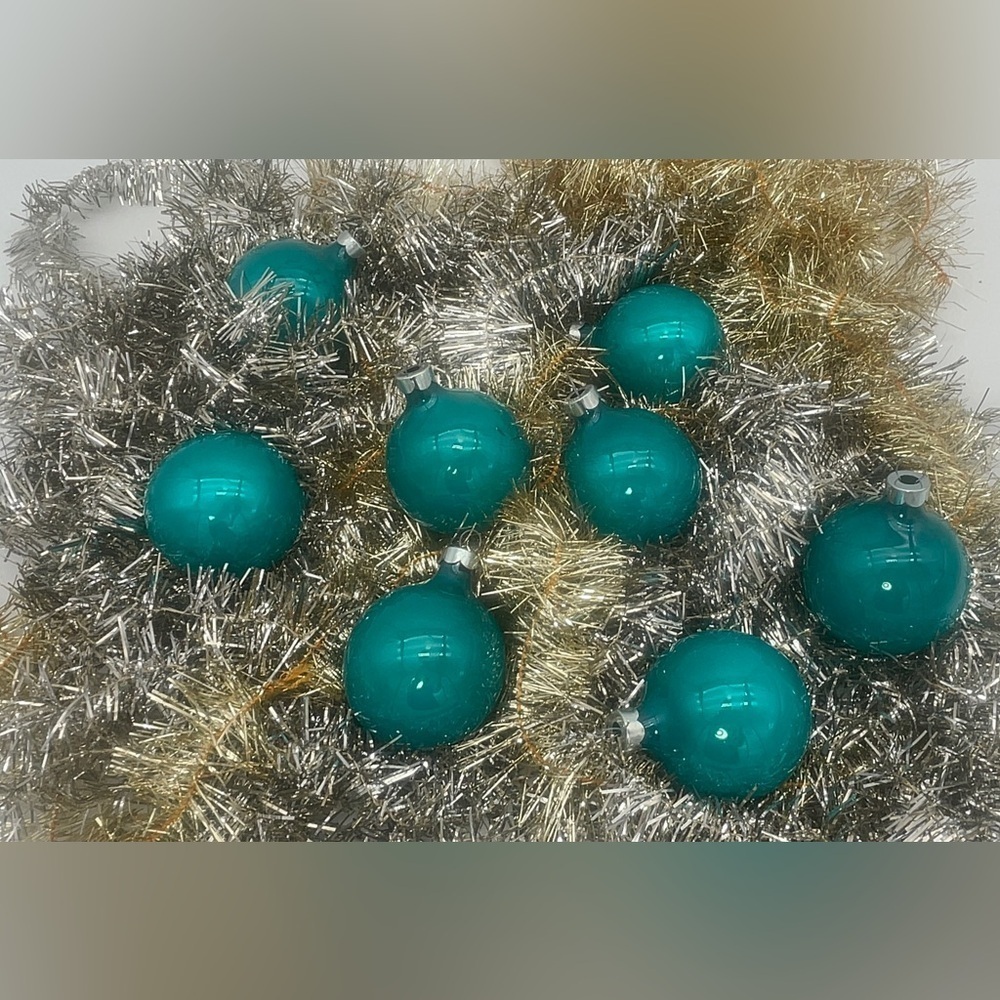 8pcs Vintage Christmas tree glass round ornaments | Christmas Tree balls